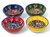 Turkish Ceramic Dipping Bowls - Hand Crafted Vibrant Dishes - Set of 4