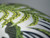 Palm Leaf Jungle Print Upholstered Ottoman Foot Stool with Storage Drawer