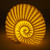 Ammonite Shell Porcelain LED Night Light