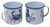 Nautical Tin Mugs Cups with Ocean Octopus Lobster Crab Design - Set of 2