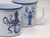 Nautical Tin Mugs Cups with Ocean Octopus Lobster Crab Design - Set of 2