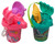 Kids Beach Bucket and Sand Toy Playset - Small - Dinosaur & Unicorn - Set of 2