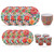Vibrant Floral Melamine Outdoor Dining Picnic 16 Piece Set