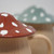 Mushroom Shaped Ceramic Mugs with Lids - Speckled Finish - Set of 2