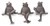 Shelf Sitting Frog Garden Figures - Set of 3