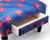 Peacock Print Vibrant Upholstered Ottoman Footstool with Storage Drawer