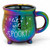 Iridescent Rainbow Cauldron Mug with Let's Get Spooky - Halloween Witch Cup