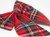 Red Traditional Tartan Christmas Tree Bow Decorations - Set of 6