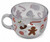 Large Christmas Latte / Hot Chocolate Clear Glass Mugs - Gingerbread - Set of 4