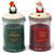 Christmas Jar Candles with Gonk Lids - Mistletoe & Fir Cinnamon Spice - Set of 2