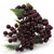 Christmas Berry Picks - Artificial Deep Red Wine Berries Green Leaves - Set of 6