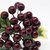 Christmas Berry Picks - Artificial Deep Red Wine Berries Green Leaves - Set of 6