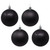 Large 15cm Christmas Tree Baubles Black - Matte & Glitter - Set of 4 Large 15cm Christmas Tree Baubles Black - Matte & Glitter - Set of 4