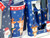 Christmas Plastic Kids Dinner & Cutlery Set - Blue Plate Bowl Cup - Set of 2