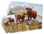 Highland Cow Dinner Matching Placemats & Coasters - Set of 4 Highland Cow Dinner Matching Placemats & Coasters - Set of 4