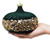 Deep Green 15cm Giant Flock Velvet Baubles - With Gold Beading - Set of 3 Deep Green 15cm Giant Flock Velvet Baubles - With Gold Beading - Set of 3