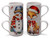 Snowman and Fox Christmas Stacker Mugs - Set of 4 Cups