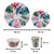 Reusable Plastic Dining Picnic Set - 16pcs Plates Bowls Cups - Tropical