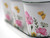 White Metal Floral Set of 3 Plant Pots with Tray - Flowers & Butterfly