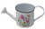 White Floral Metal Watering Can with Long Spout
