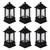 Mini LED Light Up Hanging Lantern Black - Set of 6