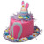 Girls Ready Made Decorated Easter Hat Bonnet - Pink Top Hat