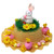 Girls Ready Made Decorated Easter Hat Bonnet - Sitting Bunny