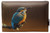 Kingfisher Bird Print Upholstered Cushioned Footstool Foot Rest