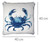 Blue Crab Print Decorative Cushion 40cm