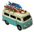 Vintage Style Turquoise Camper Van Ornament with Surfboards 11cm