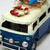 Vintage Style Navy Blue Camper Van Ornament with Surfboards 11cm