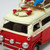 Vintage Style Red Camper Van Ornament with Surfboards 11cm