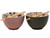Patterned Noodle Rice Bowl Set with Chopsticks - Set of 2 - Pink Green