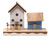 Wooden Beach House Ornament 20 cm Coastal Home Decoration
