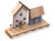 Wooden Beach House Ornament 20 cm Coastal Home Decoration