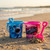 Children's Shark & Dolphin Beach Bucket and Spade Set - Blue and Pink - Set of 2