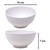 White Melamine Serving Bowls Durable Bowls - Summer Dining - Set of 4