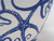 Large Melamine Salad Buffet Bowl - Blue Starfish Design 25 cm - Set of 2