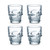 Clear Glass Skull Shot Glasses Novelty Design - Set of 4