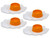 Fried Egg Novelty Egg Cups Fun Breakfast Holder - Set of 4