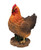 Chicken Hen Ornament 25cm Figurine - Home Garden Statue - Brown Tail Feather
