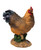Chicken Hen Ornament 25cm Figurine - Home Garden Statue - Dark Tail Feather