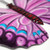 Metal Butterfly Garden Wall Hanging 34cm Pink Decorative Ornament