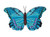 Metal Butterfly Garden Wall Hanging 34cm Blue Decorative Ornament