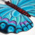 Metal Butterfly Garden Wall Hanging 34cm Blue Decorative Ornament