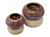 Mushroom Toadstool Style Ceramic Plant Pots Natural Brown and Cream - Set of 2