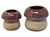 Mushroom Toadstool Style Ceramic Plant Pots Natural Brown and Cream - Set of 2