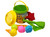9pc Children's Beach Bucket & Accessories Play Set with Spade Rake & Moulds
