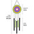 Rainbow Circle 45cm Metal Wind Chime Suncatcher Hanging Garden Ornament