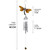 Orange Dragonfly 40cm Metal Wind Chime Suncatcher Hanging Garden Ornament